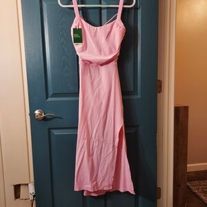Halara Chic Sexy Pink Athleisure Dress With Tie Back Size Large